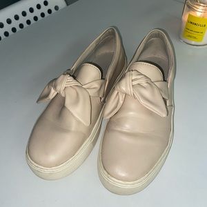 Zara Basic Nude slides with bow size 37